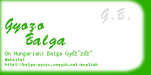 gyozo balga business card